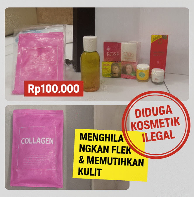 
					Foto: Produk Murah Tanpa Izin Edar Diduga Serbu Pasar Kosmetik di Rangkasbitung