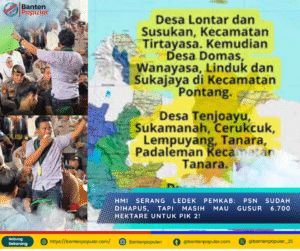 Bendahara Umum HMI Cabang Serang, Ade Mulyawan, menyampaikan penolakan terhadap perluasan proyek PIK 2 yang dinilai merugikan rakyat. (Foto/Istimewa)