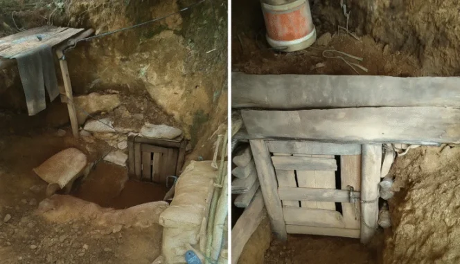 
					Lubang tambang emas ilegal di Desa Cikamunding, Kecamatan Cilograng, Kabupaten Lebak, Banten. Lokasi ini menjadi salah satu titik aktivitas PETI yang masih beroperasi hingga kini meski aparat sebelumnya sempat melakukan penertiban.
(Foto: Tim Investigasi Baralak Nusantara/Bantenpopuler.com)