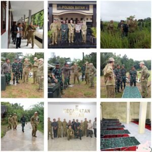 Delegasi Australian Defence Force (ADF) bersama personel Koramil 0315/Bayah meninjau lokasi Latgab Kanyini Ausindo 2025 di Kecamatan Bayah, Kabupaten Lebak, Banten, Senin (27/10/2025).