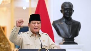 Presiden Prabowo Subianto menyerukan semangat nasionalisme dan persatuan pada peringatan Hari Sumpah Pemuda ke-97 Tahun 2025. (Foto: Biropers/BantenPopuler.com)