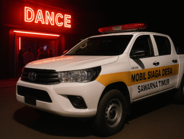 ilustrasi mobil siaga desa  saat berada di salahsatu tempat hiburan malam. foto: bantenpopuler.com