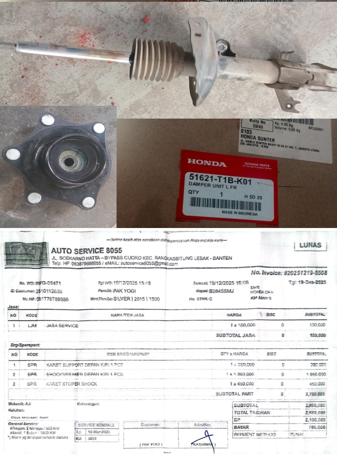 kolase dus shockbecker yang di klaim ori oleh pekerja bengkel