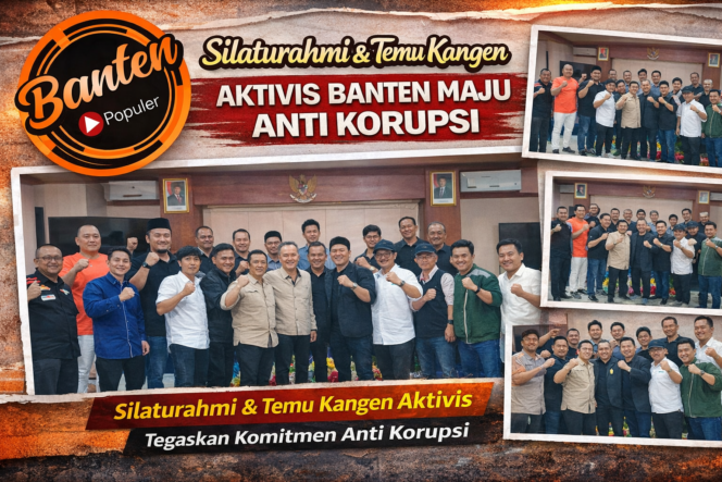 
					Sejumlah aktivis LSM dan ormas di Banten mengikuti silaturahmi dan audiensi bersama Kesbangpol Provinsi Banten, Jumat (23/1/2026), guna memperkuat sinergi mewujudkan Banten yang transparan dan anti korupsi.
(Foto: Dok. Bantenpopuler.com)