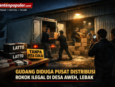 Aktivitas bongkar muat rokok ilegal tanpa pita cukai di sebuah gudang yang diduga menjadi pusat distribusi rokok ilegal di Desa Aweh, Kecamatan Kalanganyar, Kabupaten Lebak, Banten. (Gambar: Ilustrasi | Bantenpopuler.com)