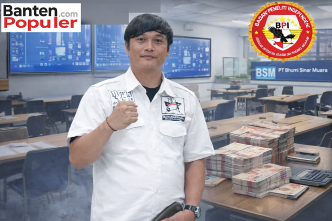 
					Ketua DPW BPI KPNPA RI Provinsi Banten bersama tim investigasi menyatakan sikap tegas terkait dugaan penyimpangan pengadaan Interactive Flat Panel Tahun Anggaran 2024 di Dinas Pendidikan Kota Tangerang. (Foto: Dok. Bantenpopuler.com)