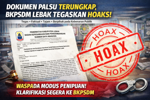 Ilustrasi surat mutasi ASN palsu berstempel hoaks di Kabupaten Lebak