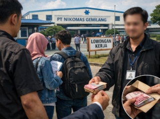Ilustrasi praktik dugaan perantara tenaga kerja di lingkungan PT Nikomas Gemilang, Kabupaten Serang. (BantenPopuler.com)