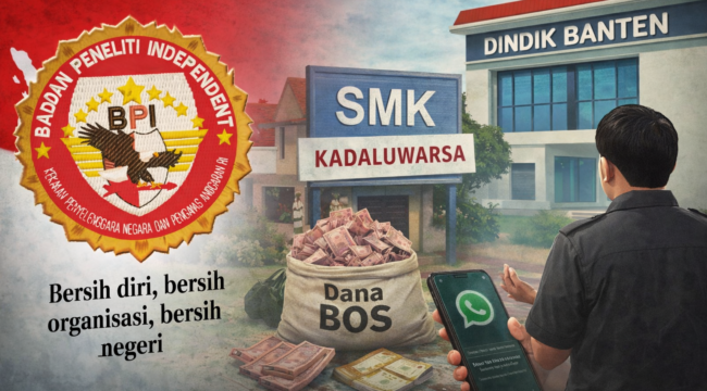 BPI KPNPA RI Provinsi Banten menyoroti dugaan lemahnya pengawasan Dinas Pendidikan Banten terhadap sekolah swasta yang izin operasionalnya kedaluwarsa namun diduga masih menerima Dana BOS. (Gambar: Ilustrasi/Bantenpopuler.com)