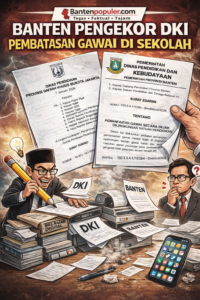 Penggunaan handphone di lingkungan sekolah yang menjadi sorotan kebijakan Dindikbud Banten. (Gambar:  Ilustrasi/Dok.Bantenpopuler.com)