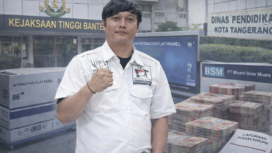 Ketua DPW BPI KPNPA RI Banten, Erwin Teguh, memastikan laporan dugaan korupsi proyek Interactive Flat Panel Dindik Kota Tangerang TA 2024 segera dilayangkan ke Kejati Banten. (Foto: Dok. Bantenpopuler.com)