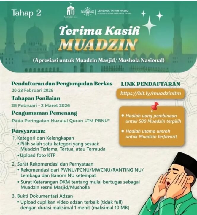 
					Peserta Kecewa, Program “Terima Kasih Muadzin” Dinilai Tak Jelas dan Berpotensi PHP