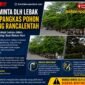 Kolase foto kawasan Balong Rancalentah di Rangkasbitung dengan desain berita digital bertema keluhan warga terkait pohon rindang yang menutupi lampu jalan.