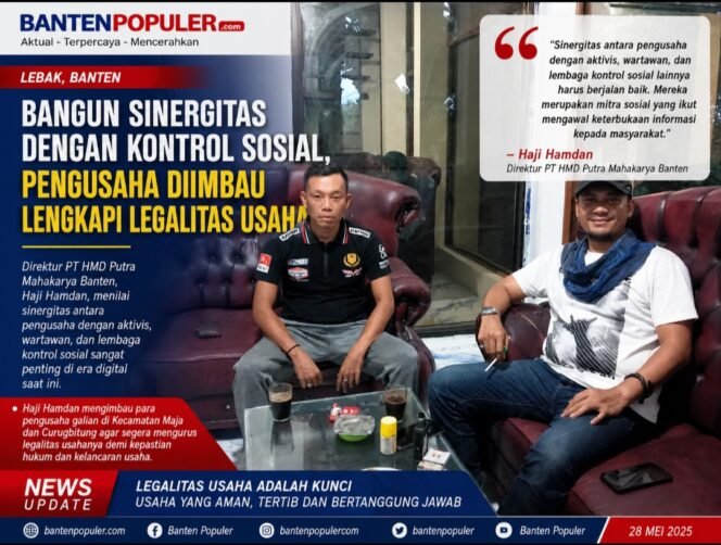 
					Bangun Sinergitas dengan Aktivis dan Media, Direktur PT HMD Putra Mahakarya Banten Dorong Pelaku Usaha Lengkapi Legalitas