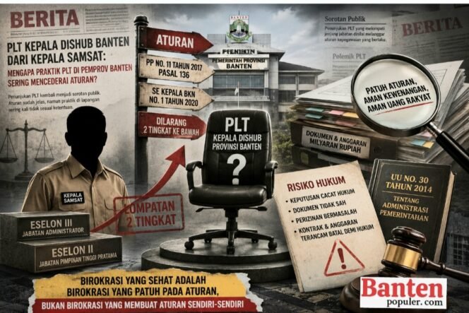 
					PLT Kepala Dishub Banten dari Kepala Samsat: Mengapa Praktik PLT di Pemprov Banten Kerap Menabrak Aturan