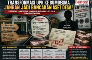 Transformasi UPK Menjadi BUMDesma: Antara Amanat Regulasi dan Dugaan Kejahatan Terstruktur atas Aset PNPM di Kabupaten Lebak