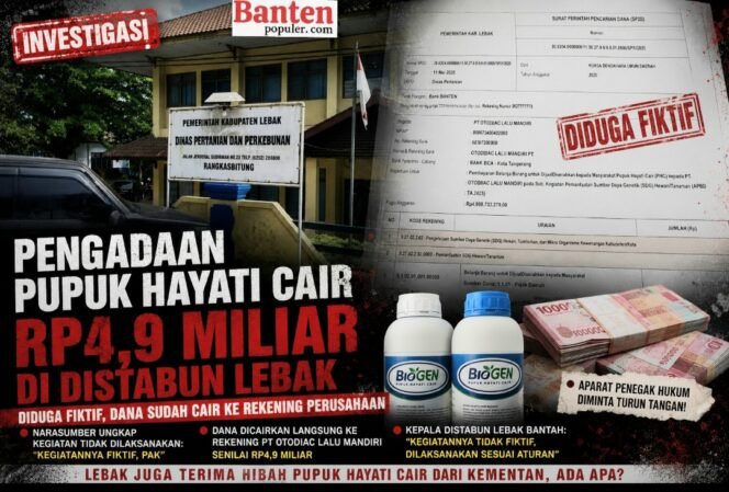 
					Jejak Rp4,9 Miliar Pupuk Hayati Cair di Distabun Lebak: Antara Dokumen Pencairan, Pengakuan Narasumber, dan Bantahan Dinas