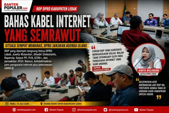 
					RDP DPRD Lebak Bahas Kabel Internet Semrawut Berlangsung Memanas, Ketua DPRD Janjikan Agenda Ulang dengan Menghadirkan Seluruh Provider