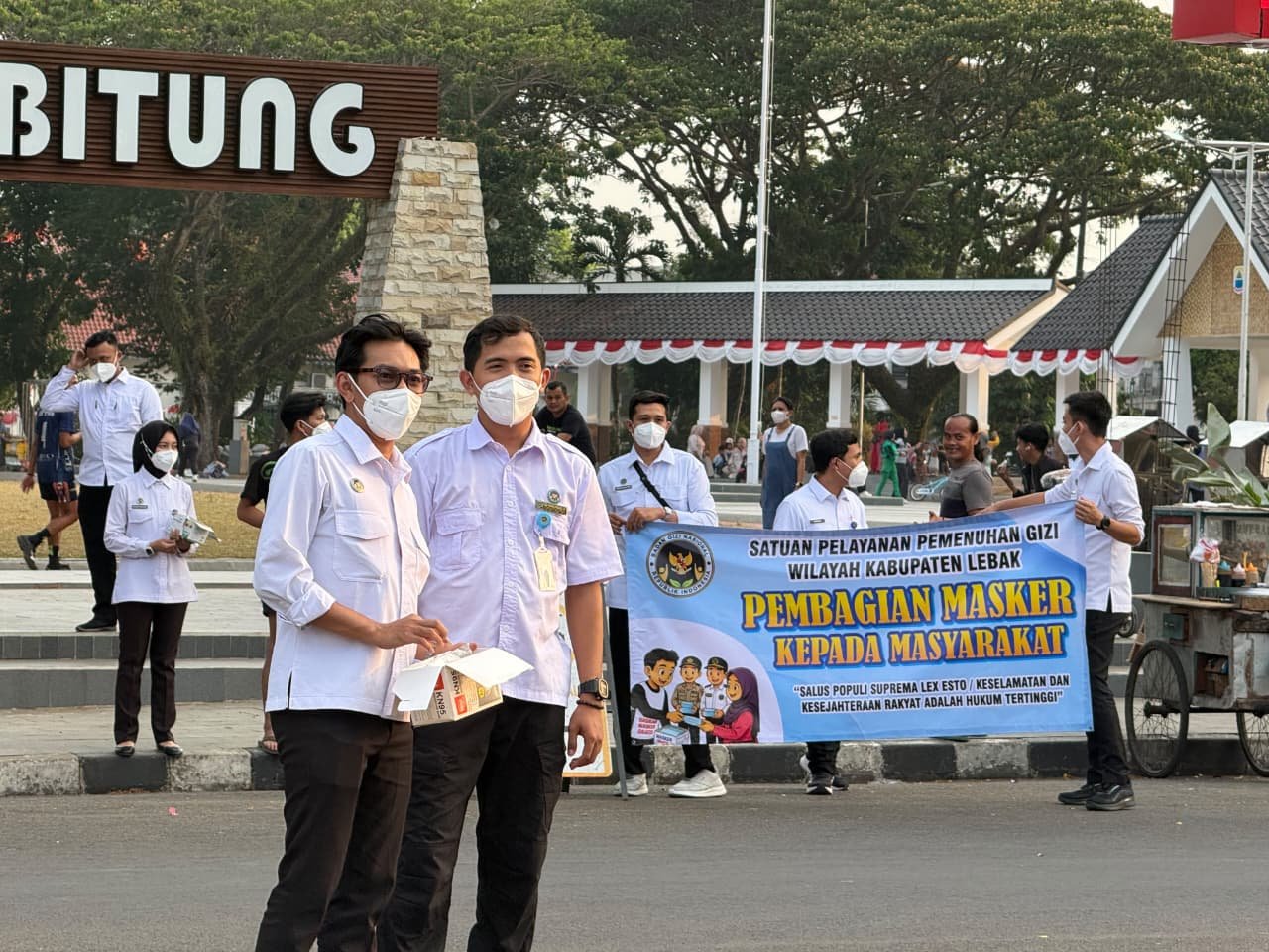 SPPI BGN Lebak Bagikan Masker, Antisipasi Paparan Abu Vulkanik Anak Krakatau