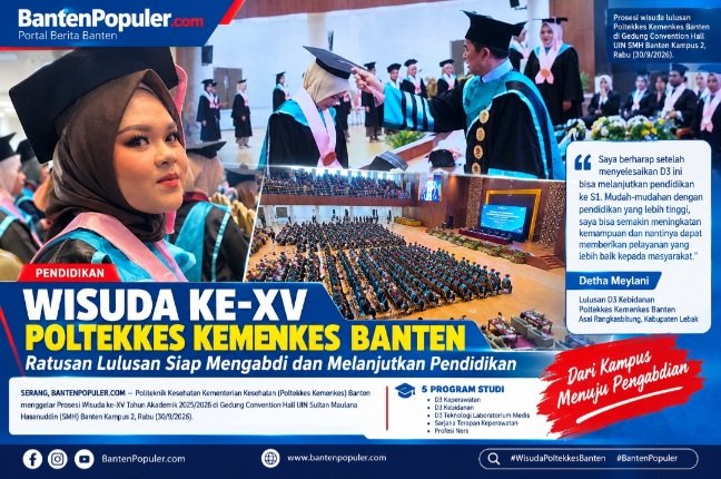 Wisuda ke-XV Poltekkes Kemenkes Banten, Ratusan Lulusan Siap Mengabdi dan Melanjutkan Pendidikan